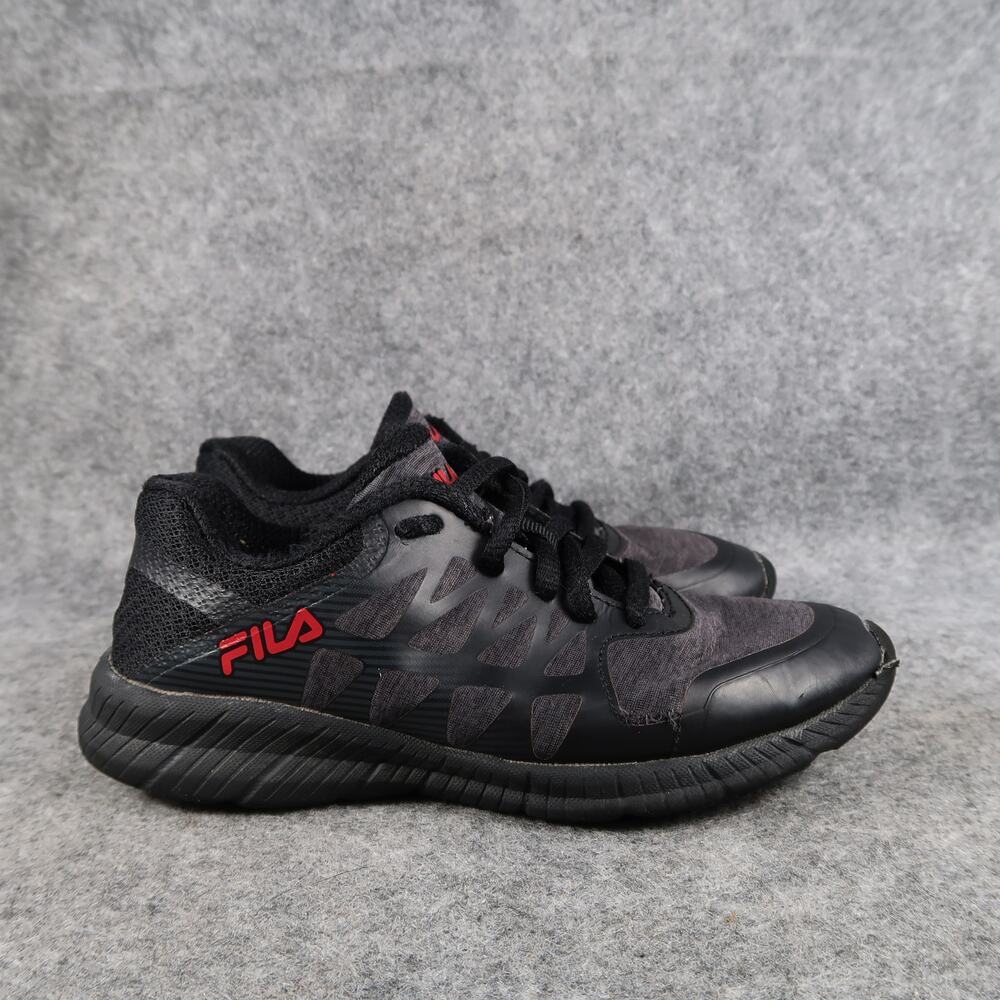 Fila Shoes Kids 13 Athletic Trainer Black Lace Up Sneakers Run Walk Play Active